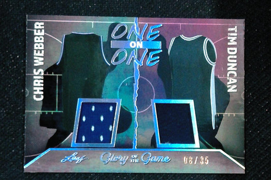 Chris Webber Tim Duncan 2025 Leaf Glory of the Game One on One /35