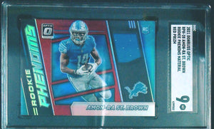 2021 Panini Donruss Optic Amon-Ra St. Brown #RPH-28 Rookie Phenoms Red RC SGC 9