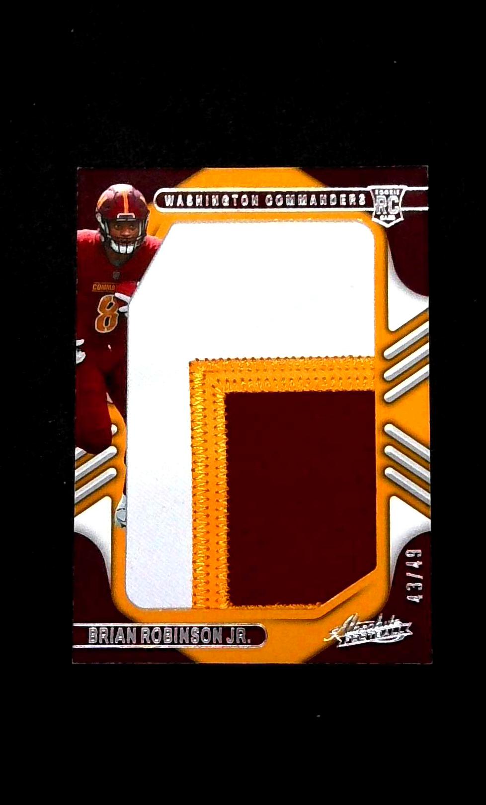Brian Robinson JR. /49 (RC, MEM) - 2022 Panini Absolute Patch Tri Color Jumbo