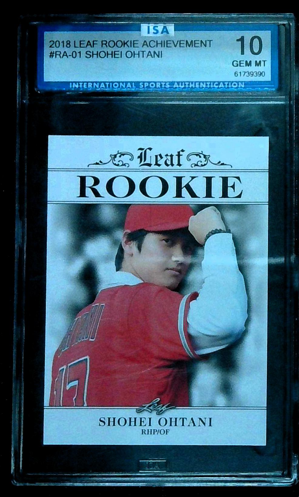 2018 Leaf Rookie Achievement #RA-01 Shohei Ohtani Rookie ISA 10 GEM-MT
