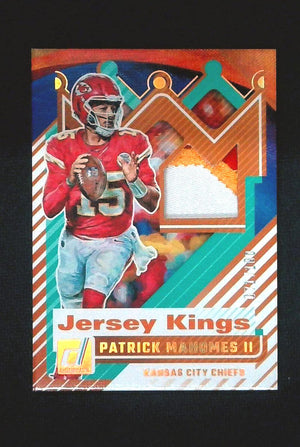 PATRICK MAHOMES II 2025 DONRUSS JERSEY KINGS PATCH /100 No. JK-PMS