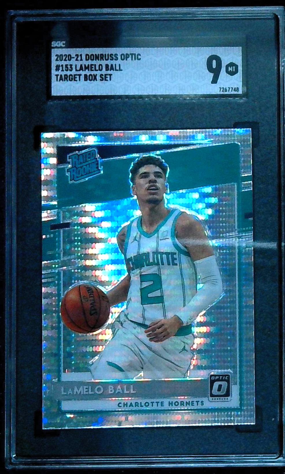2020-21 Donruss Optic #153 Lamelo Ball Rated Rookie Silver Pulsar SGC 9