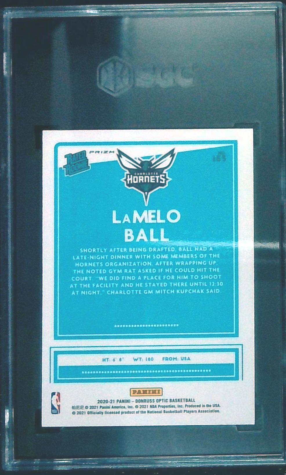 2020-21 Donruss Optic #153 Lamelo Ball Rated Rookie Silver Pulsar SGC 9