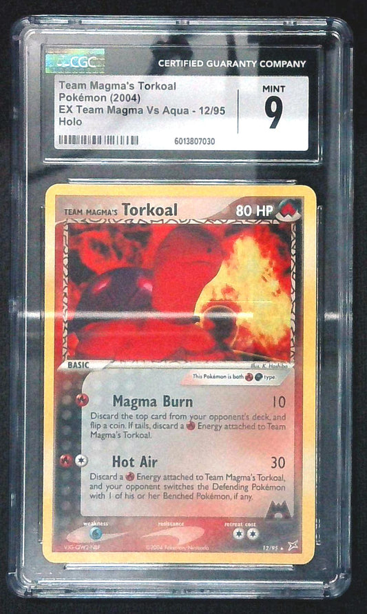 Team Magma's Torkoal - 12/95 - Holo Rare CGC 9
