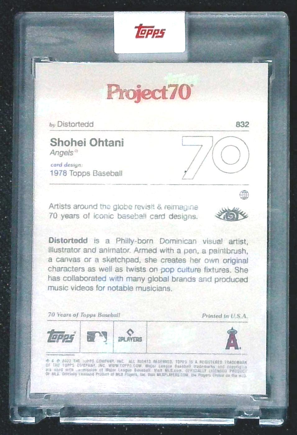 Topps Project70 Card 832 - Shohei Ohtani by Distortedd Project 70 SHOTIME