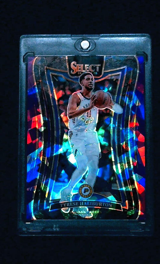 2024-25 Panini Select Mezzanine Tyrese Haliburton Purple Cracked Ice Prizm /99