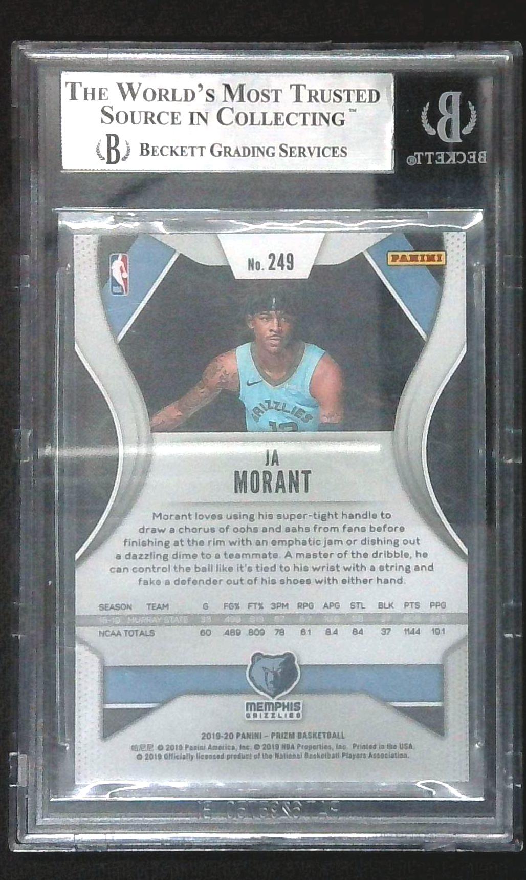 2019-20 Panini Prizm Ja Morant Rookie BGS 9