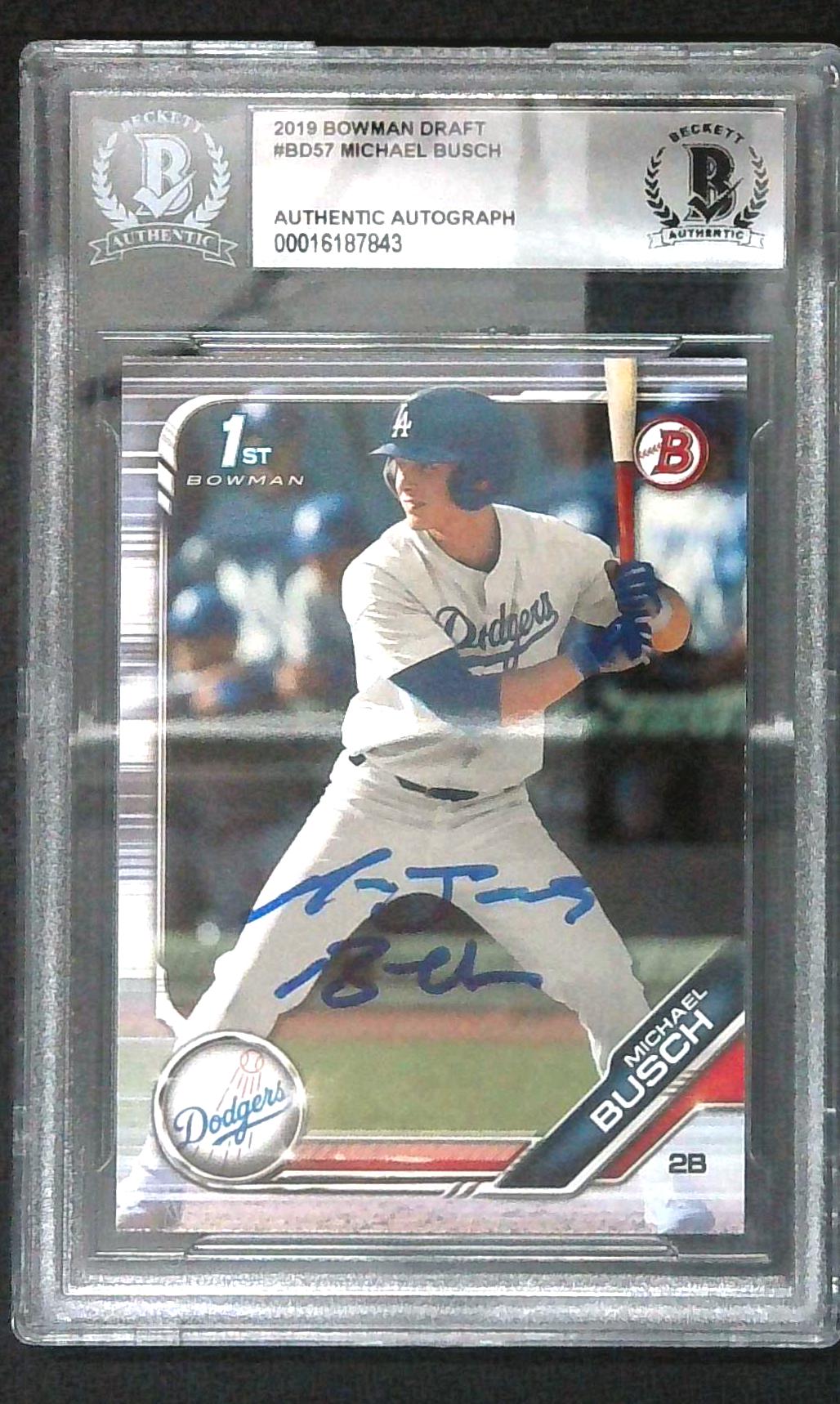2019 Bowman Draft Michael Busch 1st Bowman Auto BAS Authentic