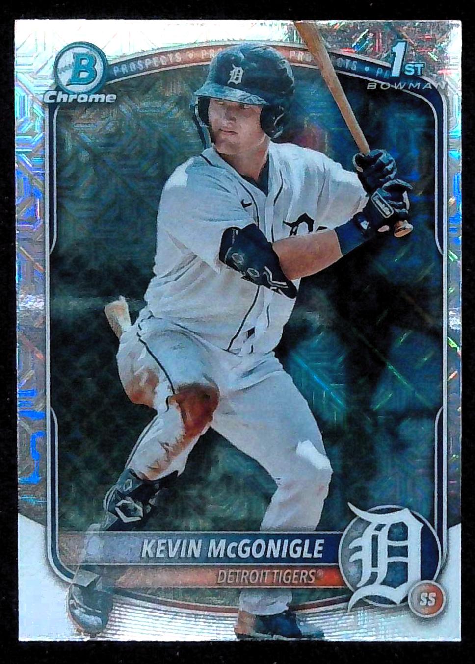 2025 Bowman Chrome Mega Mojo Refractor #bcp-79 Kevin Mcgonigle 1st Bowman Tigers