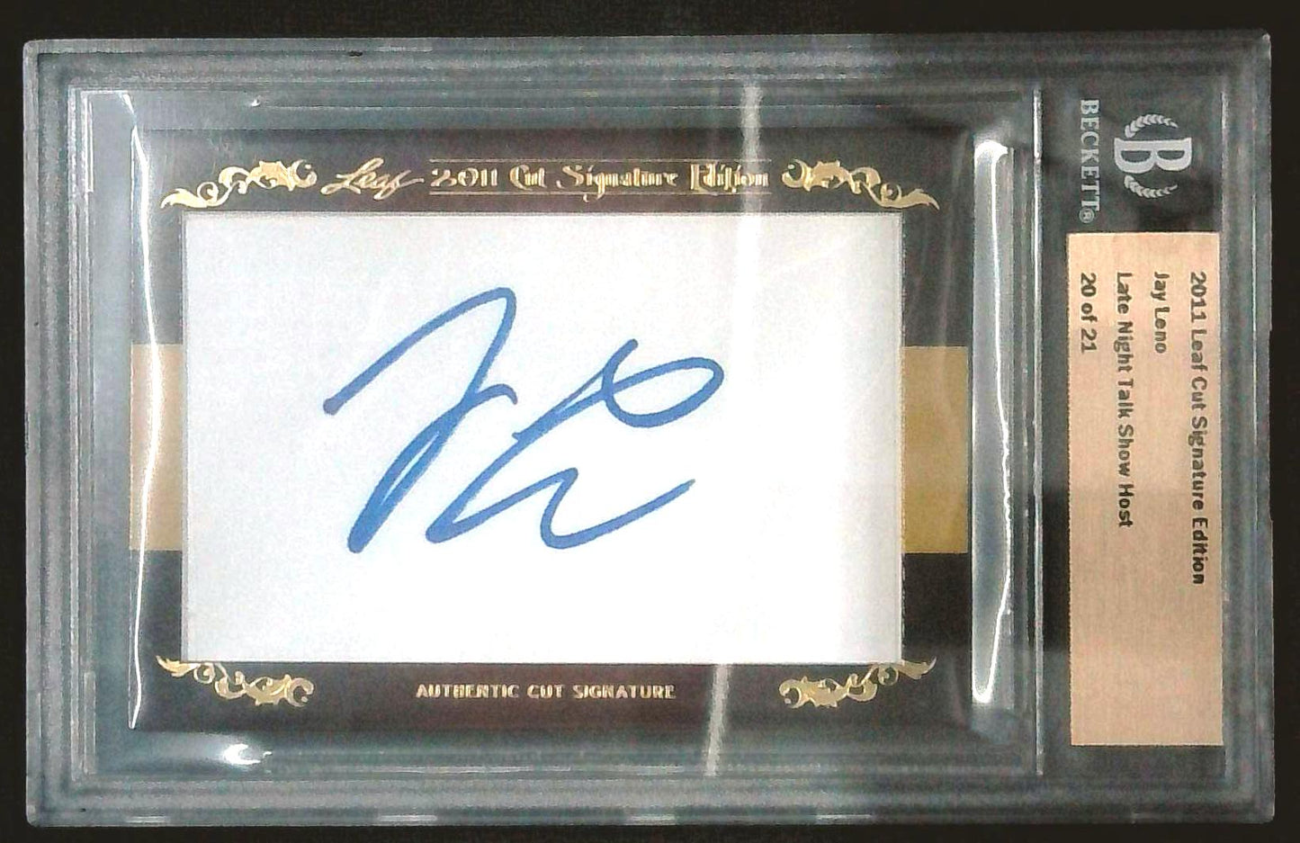 2011 Leaf Cut Signature Edition Jay Leno Auto Autograph #20/21