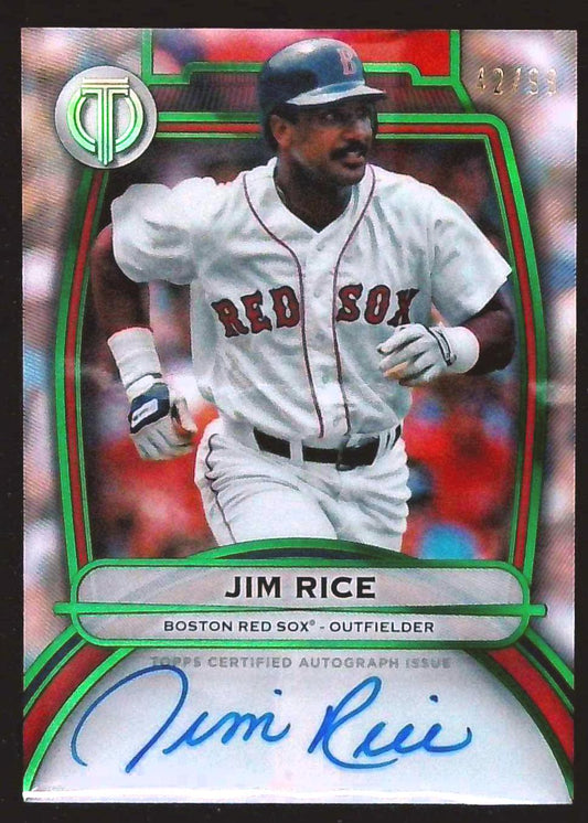 2025 Topps Tribute Jim Rice Green Auto /99