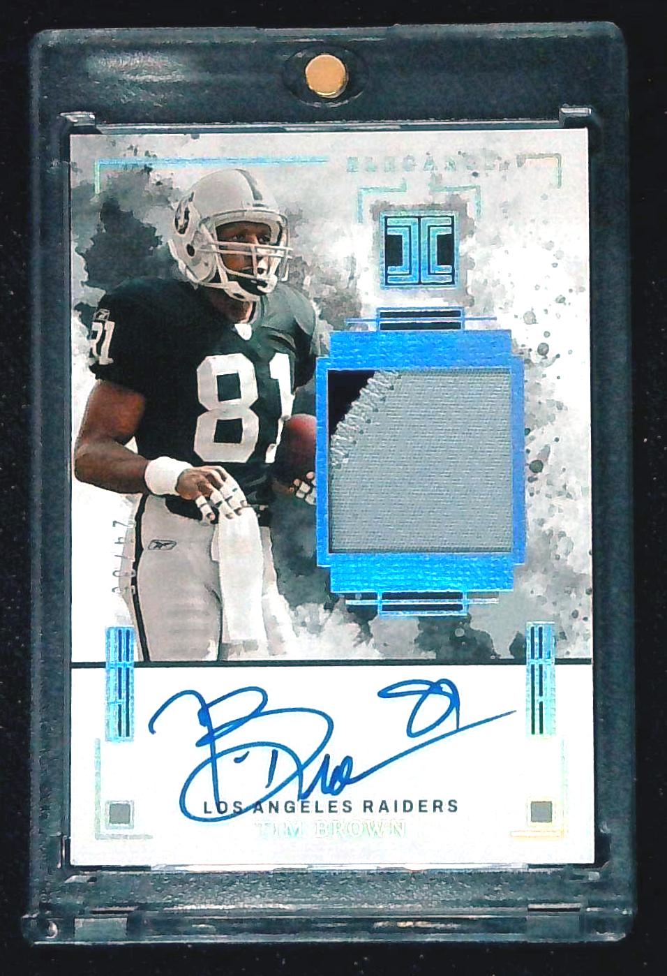 2025 Panini Impeccable Elegance Tim Brown Patch On Card Auto /35 Raiders