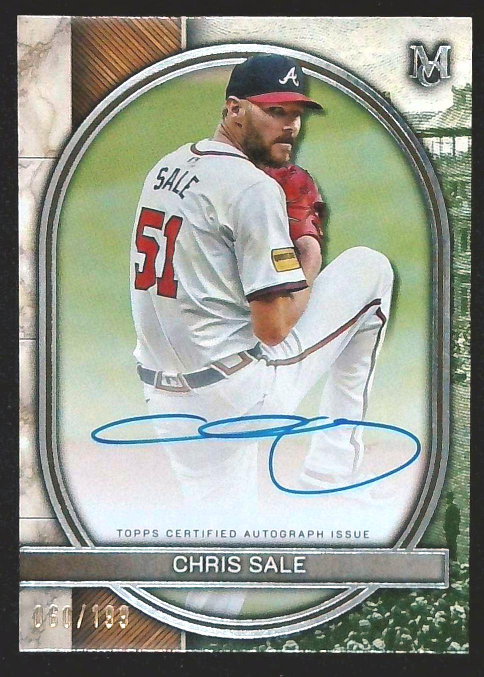 2025 Topps Museum Chris Sale Archival Auto Autograph #/199 Braves