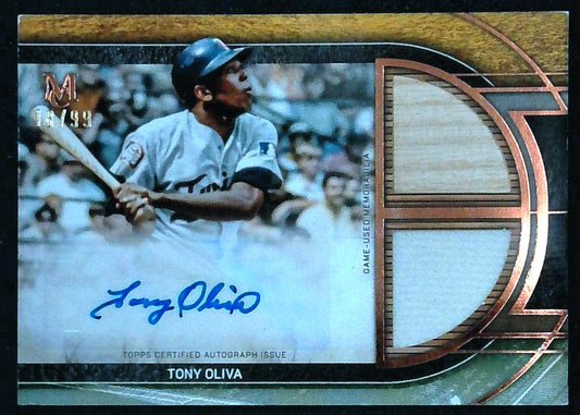 2025 Topps Museum Collection Tony Oliva Signature Swatches Auto Relic /99