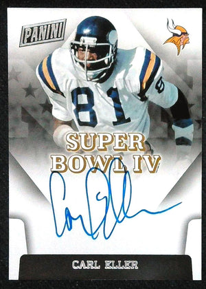 2015 PANINI CARL ELLER AUTO SUPER BOWL IV MINNESOTA VIKINGS