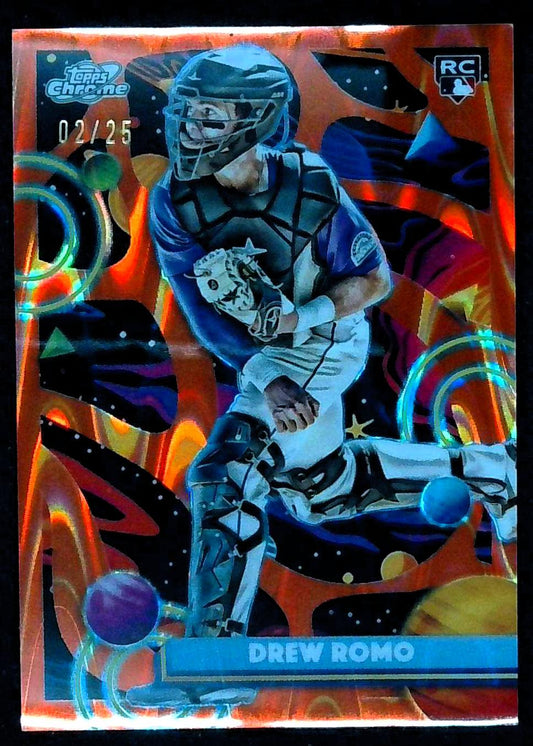 2025 Topps Chrome Cosmic Drew Romo /25 Orange Rookie #17 Rockies