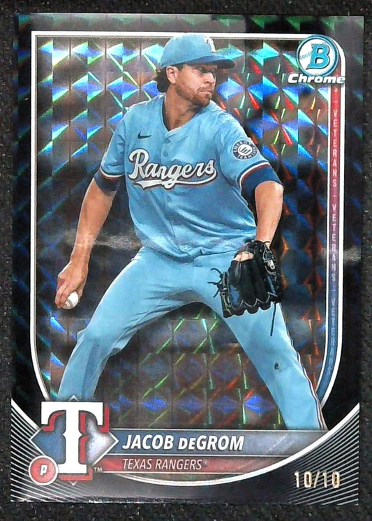2025 Bowman Chrome - Jacob deGrom - Geometric Black Refractor 10/10