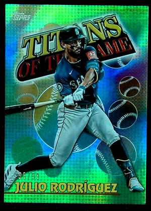 2026 Topps #TOG-20 Julio Rodríguez Titans of the Game Green Foil #/99