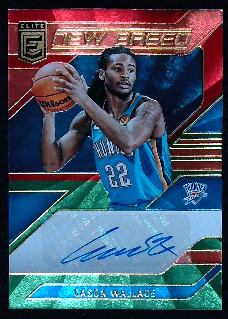 Cason Wallace 2023-24 Panini Donruss Elite Auto New Breed RC Thunder #NB-CWO