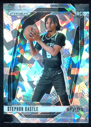 2024-25 Panini Prizm - Stephon Castle #234 Ice Prizm (RC) Spurs