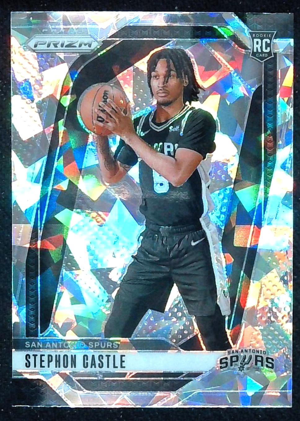 2024-25 Panini Prizm - Stephon Castle #234 Ice Prizm (RC) Spurs