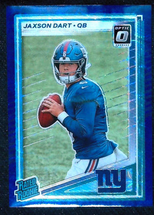 2025 Panini Donruss Optic - Rated Rookie Jaxson Dart #273 Blue Scope Prizm (RC)
