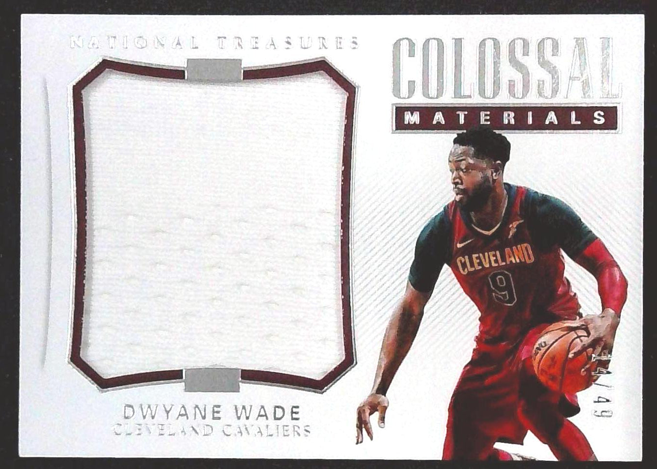 2017-18 Panini National Treasures Colossal Materials Dwayne Wade Jersey Relic /49