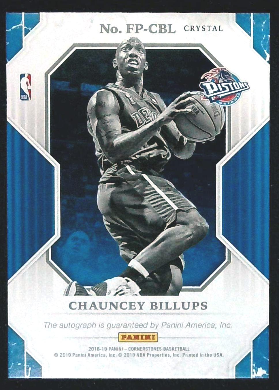 2018-19 PANINI CORNERSTONES FRANCHISE PILLARSCHAUNCEY BILLUPS AUTO 17/49