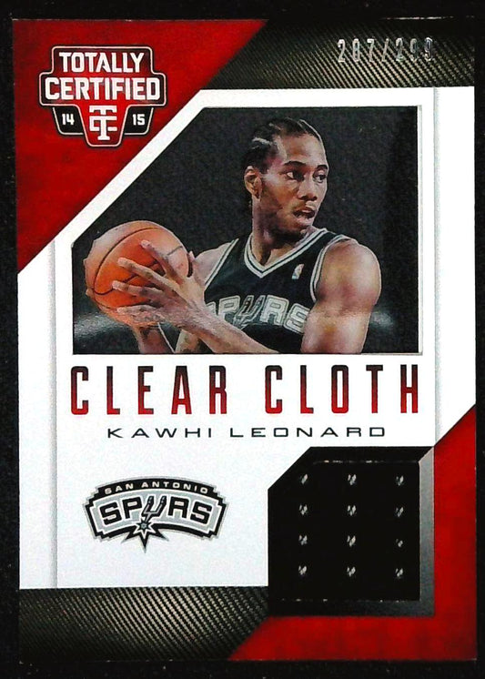 2014-15 Panini Totally Certified - Clear Cloth Jersey Kawhi Leonard #74 Red /299
