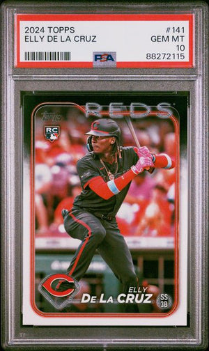 2024 Topps Series One Elly De La Cruz Rookie RC PSA 10 #141 Cincinnati Reds