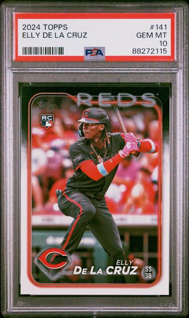 2024 Topps Series One Elly De La Cruz Rookie RC PSA 10 #141 Cincinnati Reds