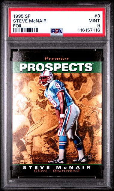 1995 SP #3 STEVE McNAIR FOIL PREMIER PROSPECTS PSA 9