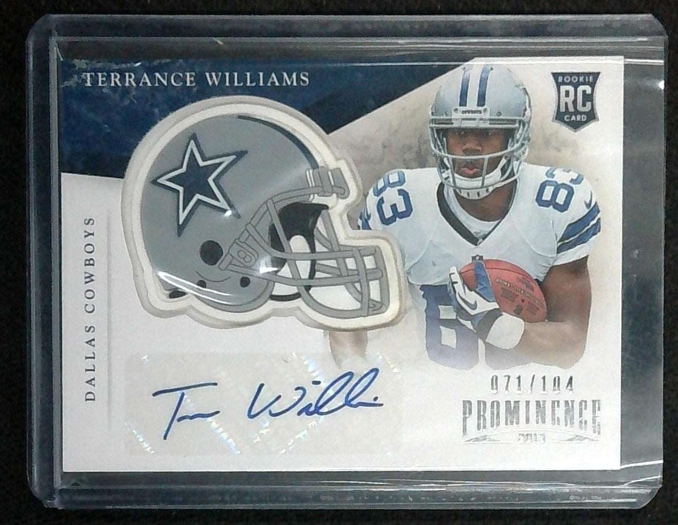 2013 Panini Prominence Terrance Williams Rookie Auto /104 Cowboys
