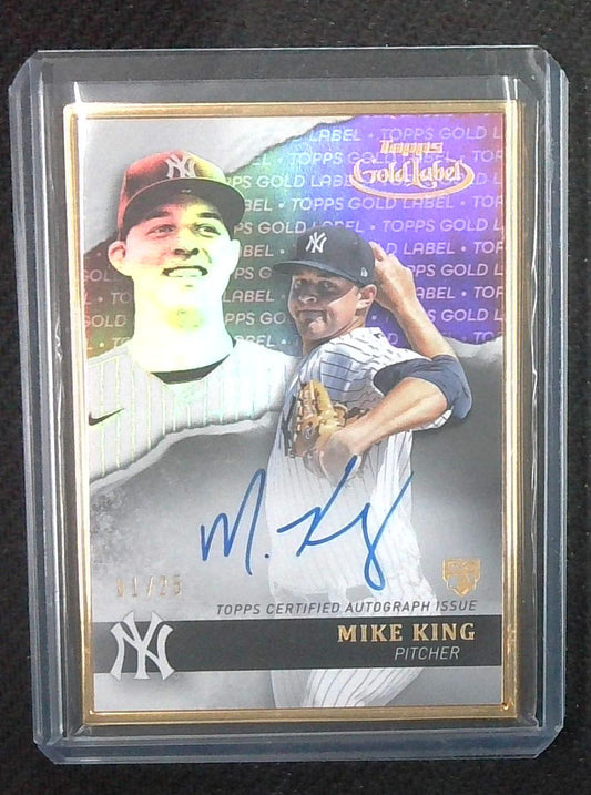 2020 Topps Gold Label Michael King Red Refr. Framed Auto /25 RC #GLA-MKI
