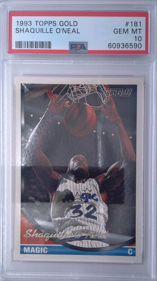 1993 Topps Gold Shaquille O'Neal #181 PSA 10 Magic