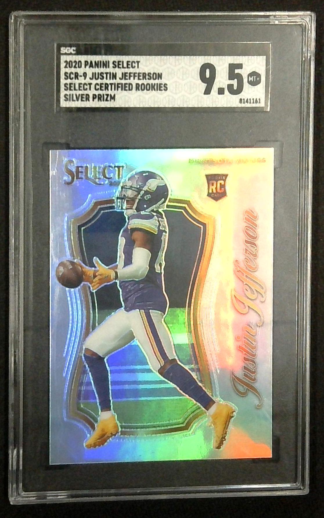 2020 Select Certified Rookies #SCR-9 Justin Jefferson (RC) Graded SGC 9.5