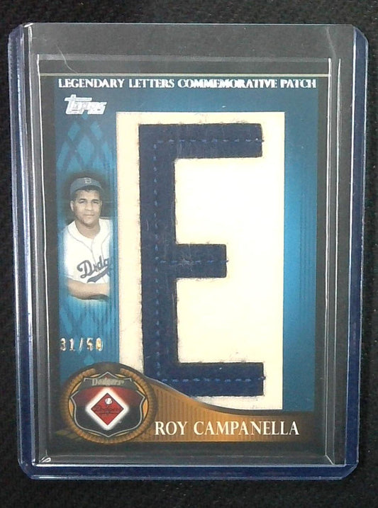 2009 Roy Campanella Topps Legends of The Game Letter Patch Card 31/50 SSP RARE