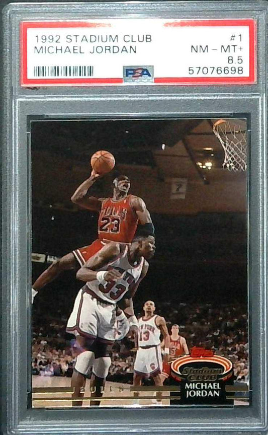1992-93 Topps Stadium Club Michael Jordan #1 PSA 8.5