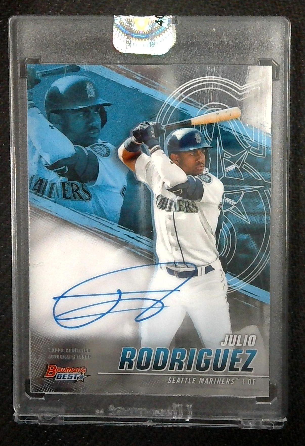 2021 Bowman's Best Julio Rodriguez Best of 2021 Auto Rookie RC #B21-JR