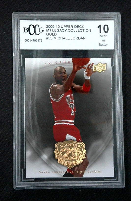 2009-10 Upper Deck Legacy Collection Gold MICHAEL JORDAN # 33 Beckett BCCG 10