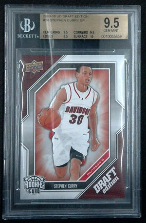 2009-10 Upper Deck Draft Edition Stephen Curry Rookie RC #34 BGS 9.5