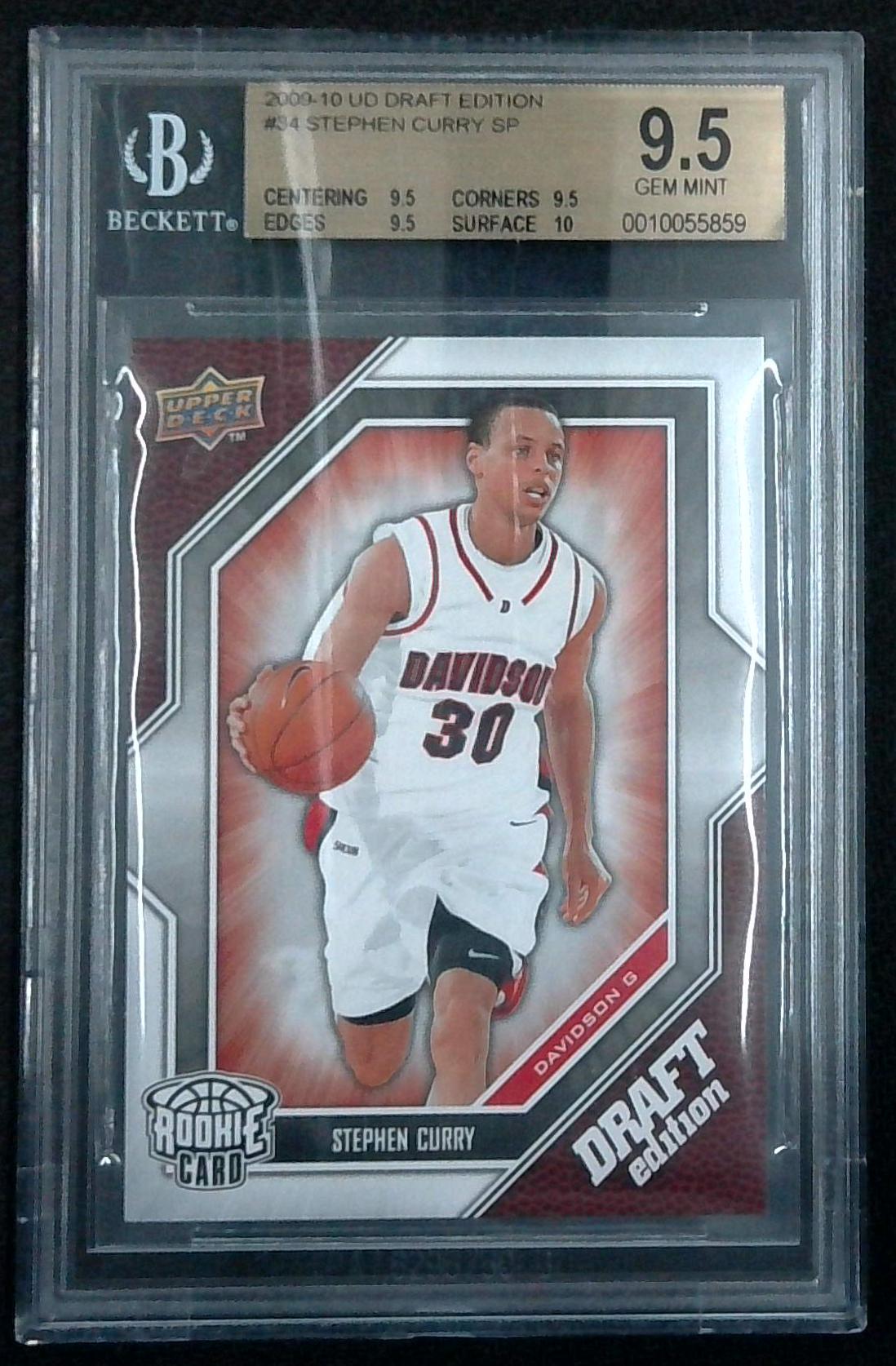 2009-10 Upper Deck Draft Edition Stephen Curry Rookie RC #34 BGS 9.5