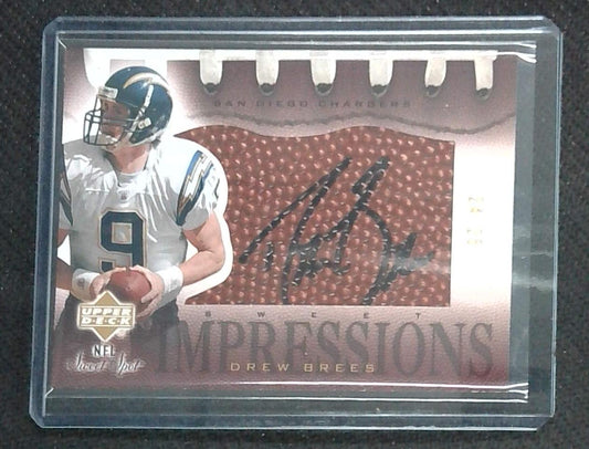 2002 Upper Deck Sweet Spot Drew Brees Auto /25