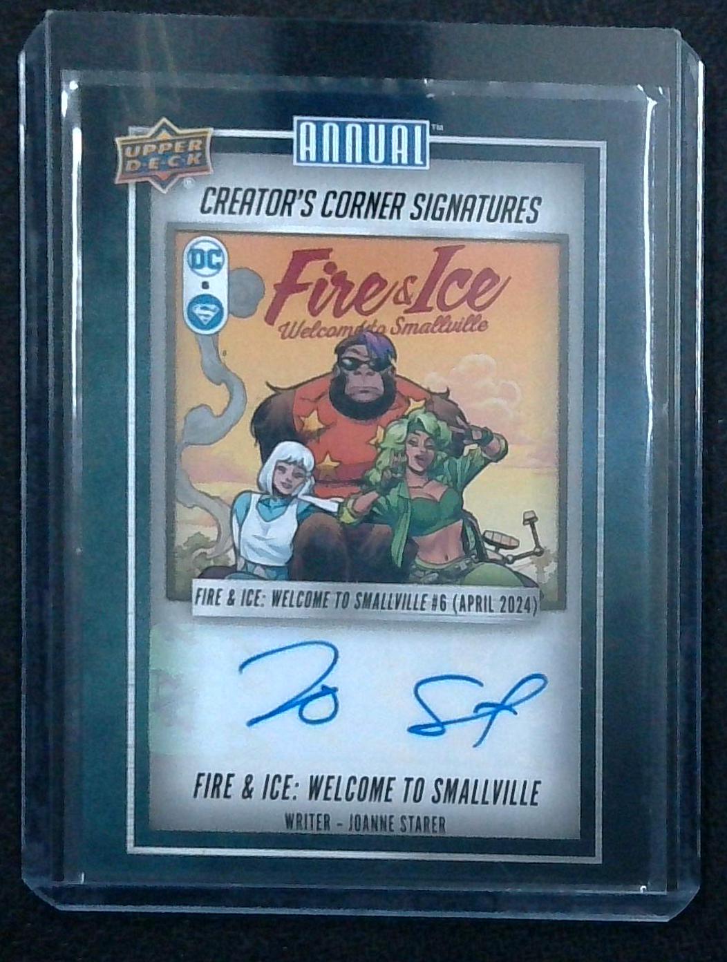 2024 Upper Deck DC Annual Creator Corner Signatures Joanne Starer AUTO Fire Ice