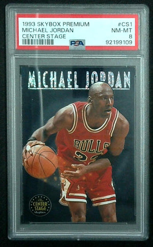 Michael Jordan - 1993 Skybox Premium Center Stage #CS1 PSA 8