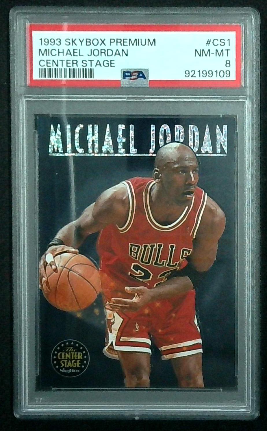 Michael Jordan - 1993 Skybox Premium Center Stage #CS1 PSA 8