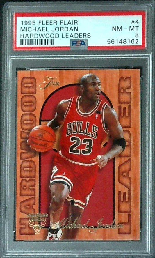 1995 Fleer Flair Hardwood Leaders Michael Jordan PSA 8 Bulls