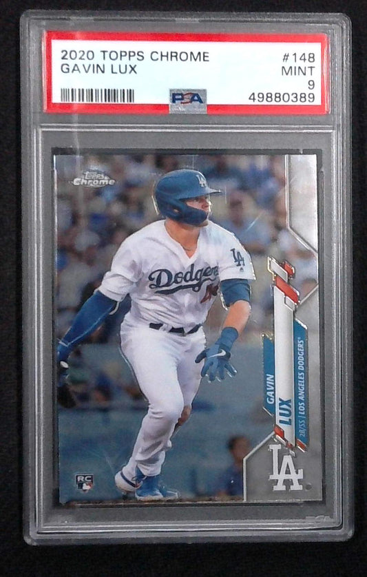 2020 Topps Chrome Gavin Lux Rookie PSA9