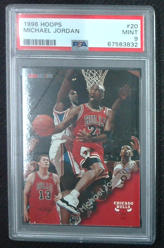 1996 Panini Hoops Silver Michael Jordan #20 PSA 9