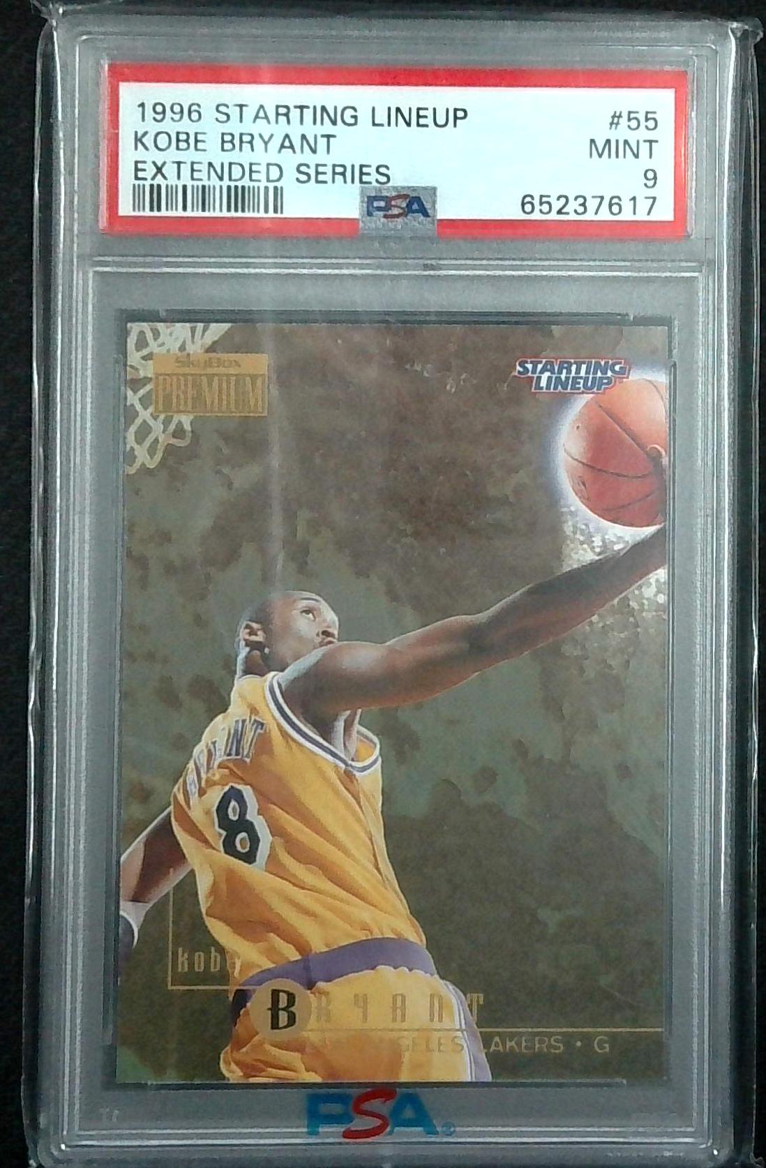 1996 KENNER STARTING LINEUP EXTENDED SERIES #55 KOBE BRYANT - Rookie RC - PSA 9